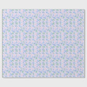 Papier Cadeau Fleurs d'aquarelle Preppy modifiables (Plat)