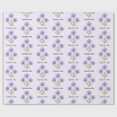 Papier Cadeau Fleurs d'aster de septembre (Plat)