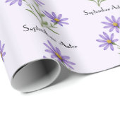 Papier Cadeau Fleurs d'aster de septembre (Coin rond)
