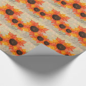Papier Cadeau Fleurs d'automne (Coin)