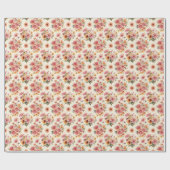 Papier Cadeau Fleurs d'automne (Plat)