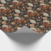 Papier Cadeau Fleurs d'automne élégantes Botaniques d'automne (Coin)