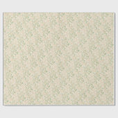 Papier Cadeau Fleurs de Baby's Breath Mariage Bohème Baptême (Plat)