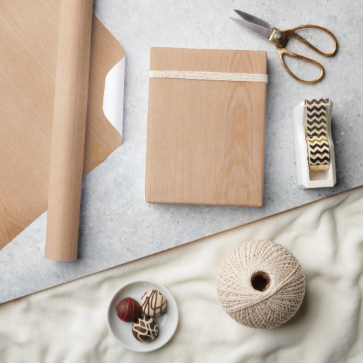 Papier Cadeau Fleurs de bois brun clair (Artisanat)