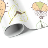 Papier Cadeau Fleurs de bonbons sans couture motif (Coin rond)