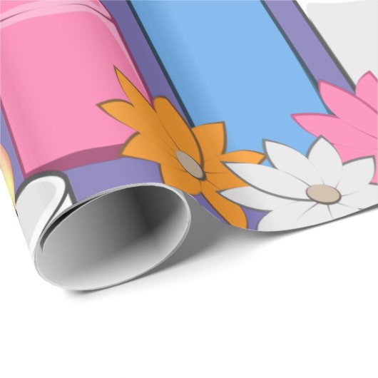 Papier Cadeau Fleurs de bougie Lit Thunder_Cove (Coin rond)