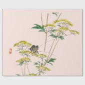 Papier Cadeau FLEURS DE BOUTEILLE JAPONAISES Wrapper Papier (Plat)