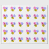 Papier Cadeau Fleurs de cactus (Plat)