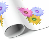 Papier Cadeau Fleurs de cactus (Coin rond)