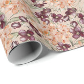 Papier Cadeau Fleurs de champ Papier à envelopper (Coin rond)