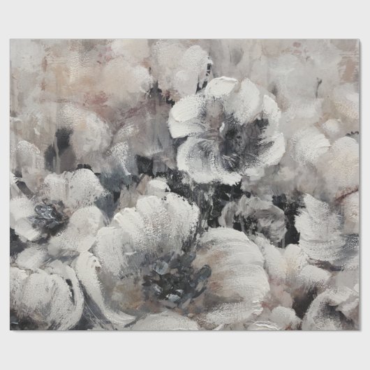 Papier Cadeau Fleurs de charbon (Plat)