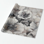 Papier Cadeau Fleurs de charbon (Déroulé)