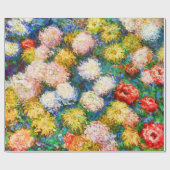 Papier Cadeau Fleurs de chrysanthème dans un Vase Monet Art (Plat)
