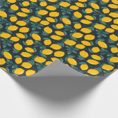 Papier Cadeau Fleurs de citrons, Texture d'été Vintage. (Coin)