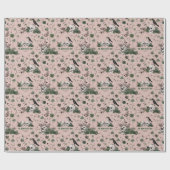 Papier Cadeau Fleurs de crânes de St. Patrick pour mariage irlan (Plat)