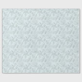 Papier Cadeau Fleurs de crayon sur vert clair (Plat)