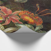 Papier Cadeau Fleurs de cru de ton de la terre (Coin)