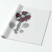 Papier Cadeau Fleurs de feu d'artifice vectoriel de l'Amérique p (Déroulé)