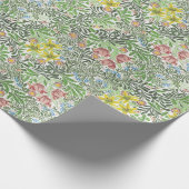 Papier Cadeau Fleurs de feuillage de Bower de William Morris vin (Coin)