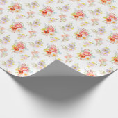 Papier Cadeau Fleurs de Fleurissement d'Été Motif (Coin)