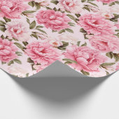 Papier Cadeau Fleurs de fleurs rose pâle (Coin)