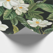 Papier Cadeau Fleurs de gardène blanches (Coin)
