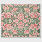 Papier Cadeau Fleurs de géranium à motifs floraux invisibles (Plat)