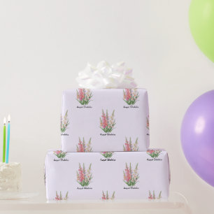 Papier Cadeau Fleurs de Gladiolus d'août