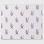 Papier Cadeau Fleurs de Gladiolus d'août (Plat)