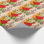 Papier Cadeau fleurs de glaïeul glaïeuls (Coin)