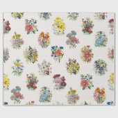 Papier Cadeau Fleurs de jardin (Plat)