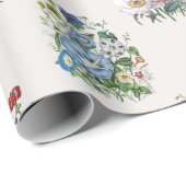 Papier Cadeau Fleurs de jardin (Coin rond)