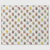 Papier Cadeau Fleurs de jardin (Plat)