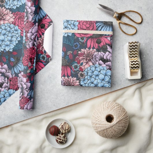 Papier Cadeau Fleurs de jardin (Artisanat)