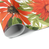 Papier Cadeau Fleurs de jardin vintage motif (Coin rond)