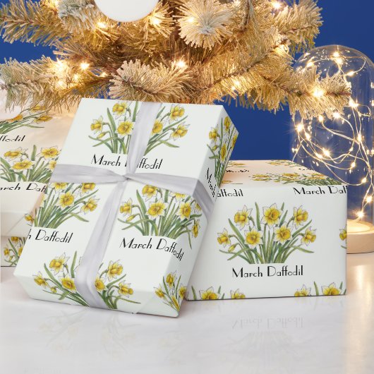 Papier Cadeau Fleurs de jonquilles de mars (Vacances)