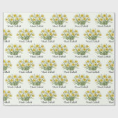 Papier Cadeau Fleurs de jonquilles de mars (Plat)