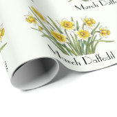 Papier Cadeau Fleurs de jonquilles de mars (Coin rond)