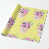 Papier Cadeau Fleurs de la Fête des Mères en Coupe (Déroulé)