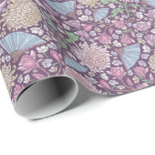 Papier Cadeau Fleurs de la Fête des Mères Fans Crocus Fans japon (Coin rond)