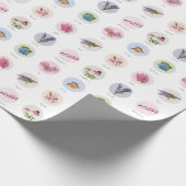 Papier Cadeau Fleurs de la Nouvelle-Angleterre (Coin)