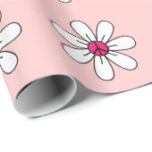 Papier Cadeau Fleurs de la Paix (Coin rond)