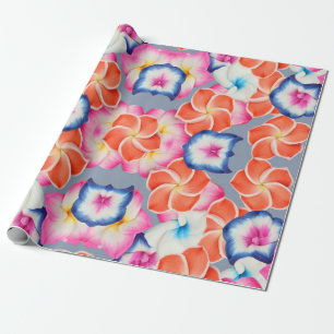Papier Cadeau Fleurs de la Plumeria tropicale X Motif