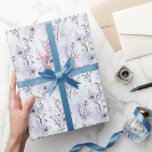 Papier Cadeau Fleurs de lavande romantiques<br><div class="desc">fleurs romantiques de lavande (allumettes invitation à la montgolfière)</div>
