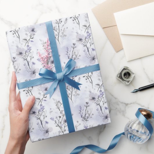 Papier Cadeau Fleurs de lavande romantiques (Cadeaux)