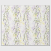 Papier Cadeau Fleurs de Lavande Romantiques Vertes Shower de Mar (Plat)