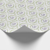 Papier Cadeau Fleurs de Lavande Verte Anniversaire (Coin)
