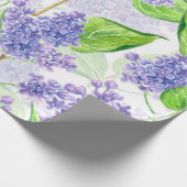 Papier Cadeau Fleurs de lilas d'aquarelle (Coin)