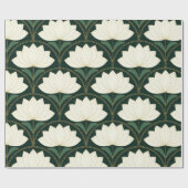 Papier Cadeau Fleurs de Lotus Art Déco sur des formes de Ventila (Plat)