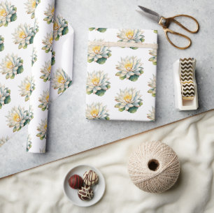 Papier Cadeau Fleurs de Lotus Sérénité
